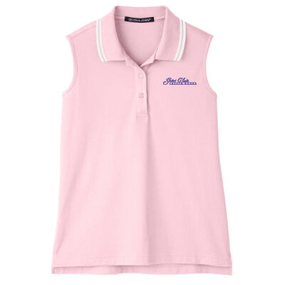 Saint Clair - Women's CrownLux Performance® Plaited Tipped Sleeveless Polo Thumbnail