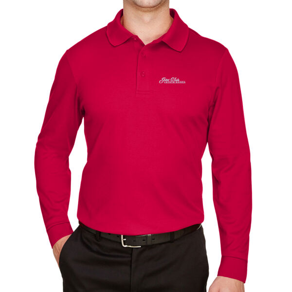 Saint Clair - CrownLux Performance® Plaited Long Sleeve Polo Thumbnail