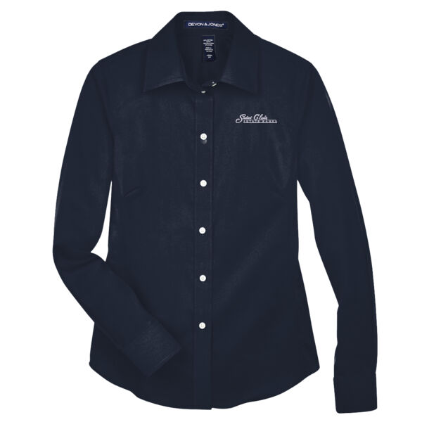 Saint Clair - Women's Crown Collection® Solid Stretch Twill Woven Dress Shirt Thumbnail